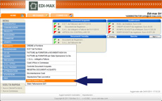 schermata iniziale stato evasione ordini di acquisto
