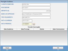 schermata proroga scadenza