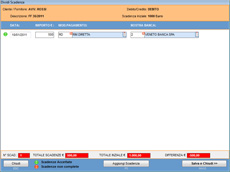 schermata frazionamento scadenza